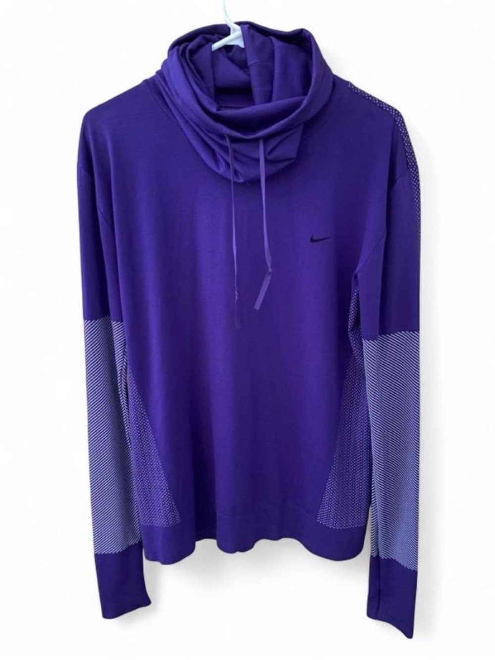 Nike Pro Hyperwarm Infinity Cowl Neck Long-Sleeve Performance Pull Over Purple